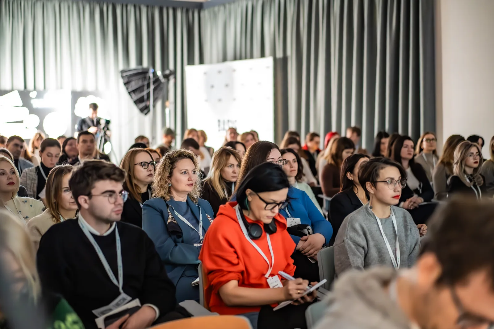Participants of the ESL Leaders Business Forum 2024 in a full conference hall in Kyiv